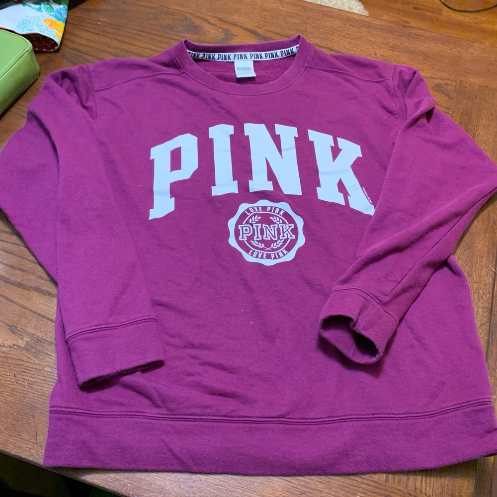 VS PINK Sweatshirt Medium Berry